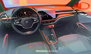 ŠKODA ПРЕДСТАВИЛА ИЗОБРАЖЕНИЕ ИНТЕРЬЕРА НОВОЙ FABIA