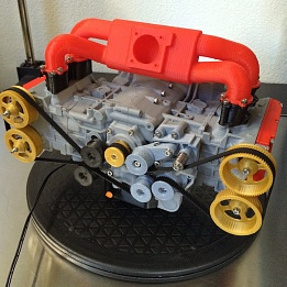 Работающая 3D модель двигателя Subaru EJ20 WRX